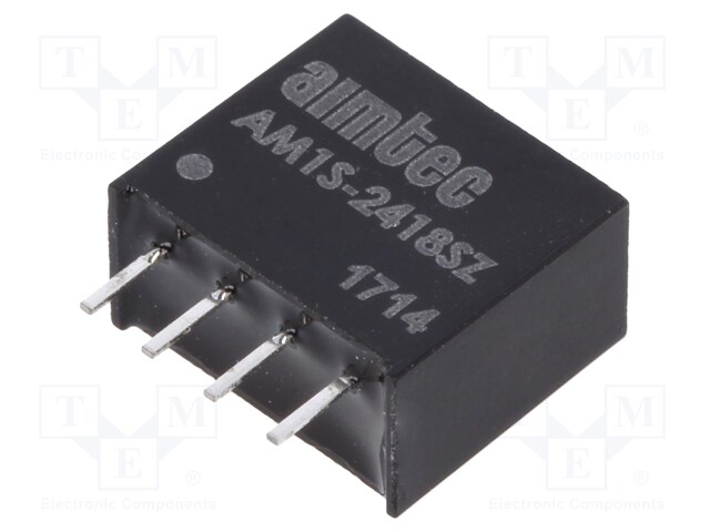 Converter: DC/DC; 1W; Uin: 21.6÷26.4V; 18VDC; Iout: 56mA; SIP4; 1.8g