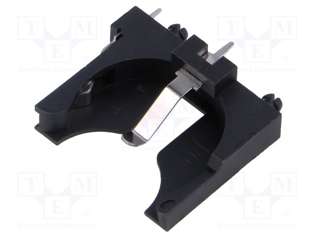 Socket; PCB,vertical,THM; Leads: for PCB; Size: CR2450; Batt.no: 1