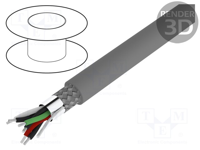 Wire; CSA CMG FT4,UL AWM 2464,UL CM,VW-1; 3x2x24AWG; PVC; 300V