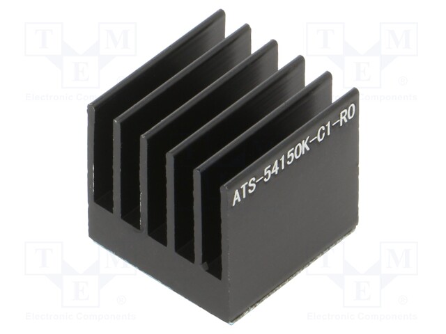 Heatsink: extruded; grilled; BGA; black; L: 15mm; W: 15mm; H: 14.5mm