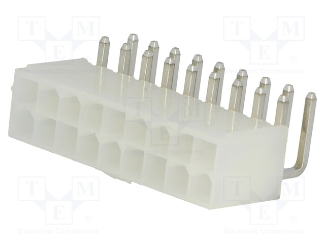 Socket; wire-board; male; MF42; 4.2mm; PIN: 18; THT; 7A; tinned