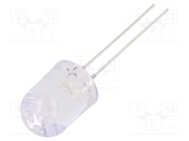 LED; 10mm; blue; 5800÷7000mcd; 30°; without flange; Front: convex