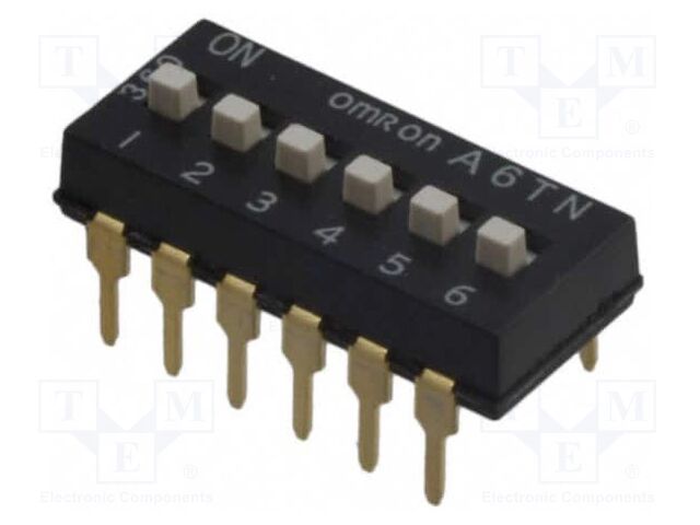 Switch: DIP-SWITCH; Poles number: 6; ON-OFF; 0.025A/24VDC; Pos: 2