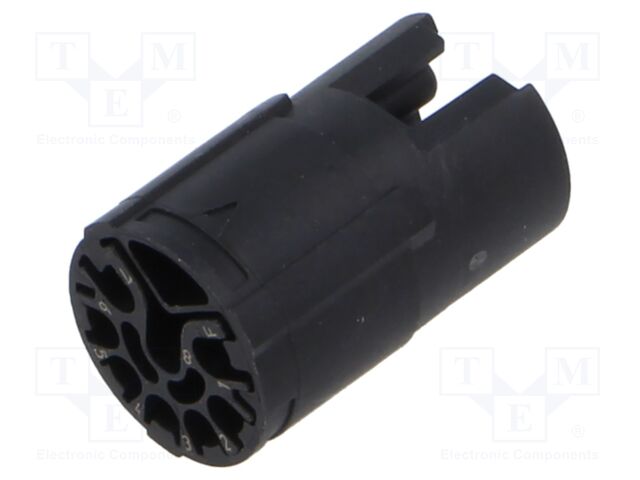 Connector: M17; female; contact insert; PIN: 8; crimped