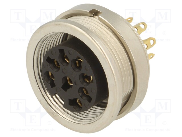 Connector: M16; female; IP40; socket; soldering; 60V; PIN: 8; 5A
