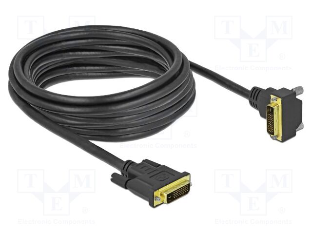 Cable; DVI-D (24+1) plug,DVI-D (24+1) plug 90° up/down; Len: 5m