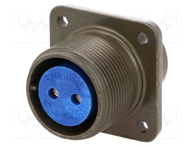 Connector: circular; Series: 97; socket; female; PIN: 2; soldering