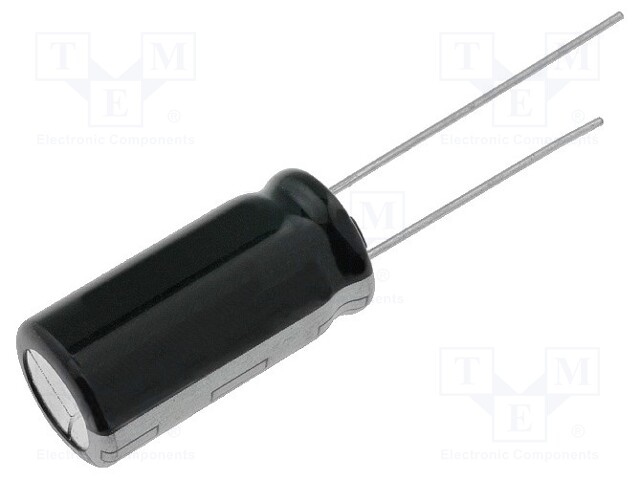 Capacitor: electrolytic; THT; 470uF; 25VDC; Ø10x16mm; Pitch: 5mm