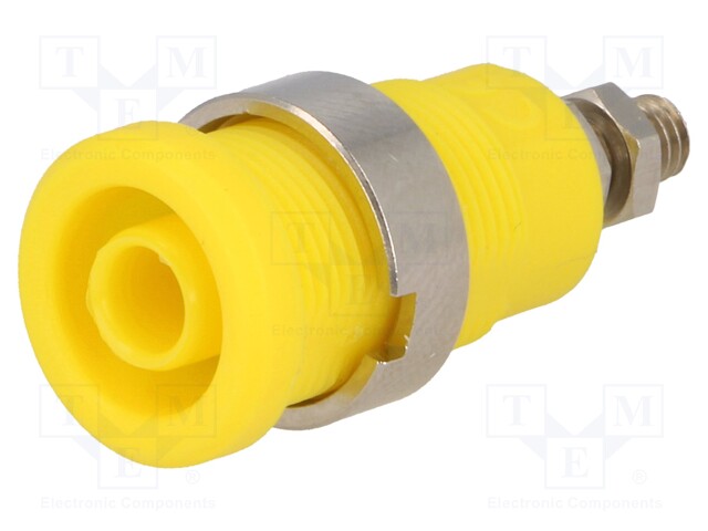 Socket; 4mm banana; 36A; yellow