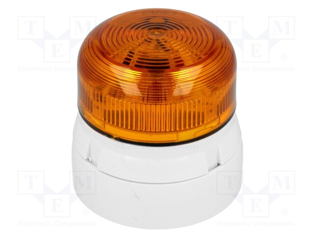 Signaller: lighting; flashing light,continuous light; orange