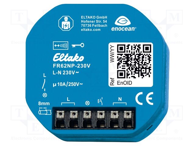 Executive module; EnOcean; plaster embedded; 230VAC; NO/NC; Ch: 1