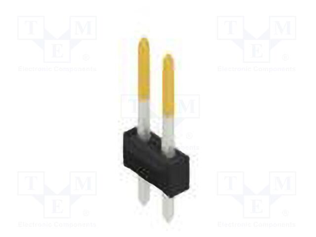 Connector: pin strips; pin header; male; PIN: 2; 2.54mm; THT; 2x1