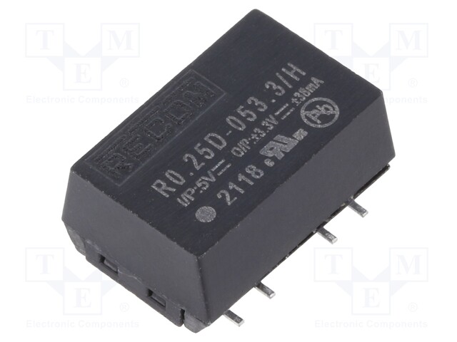Converter: DC/DC; 0.25W; Uin: 4.5÷5.5V; Uout: 3.3VDC; Uout2: -3.3VDC