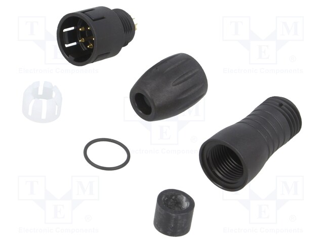 Plug; Connector: circular; 720; male; PIN: 5; gold-plated; 5A; IP67