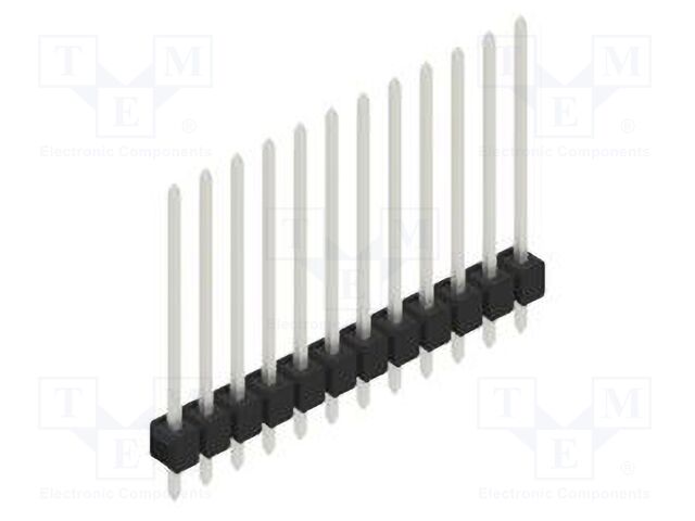 Connector: pin strips; pin header; male; PIN: 12; 2.54mm; THT; 1x12