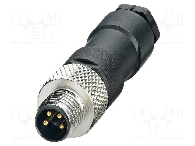 Connector: M8; PIN: 4; 4A; 30V; IP67; straight; unshielded; plug