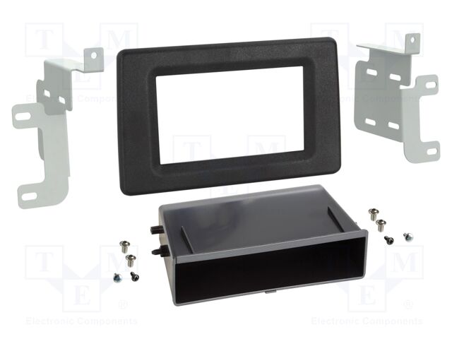 Radio frame; Nissan,Opel,Renault; 2 DIN; black