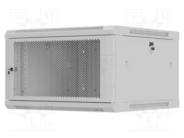 Enclosure: rack cabinet; Standard: 19"; 6U; grey; Z: 600mm; X: 600mm