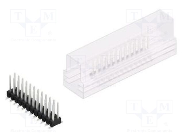 Connector: pin strips; pin header; male; PIN: 24; 2.54mm; SMT; 2x12