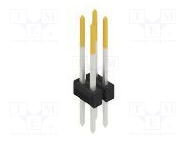 Connector: pin strips; pin header; male; PIN: 4; 2.54mm; THT; 2x2