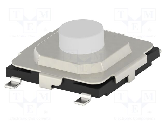 Microswitch TACT; SPST-NO; Pos: 2; 0.05A/12VDC; SMT; none; 1N; round