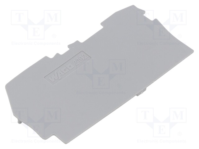 End plate; grey; 2102