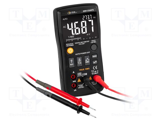 Digital multimeter; LCD 2,8"; VDC: 0÷999.9V; VDC accuracy: ±0.5%