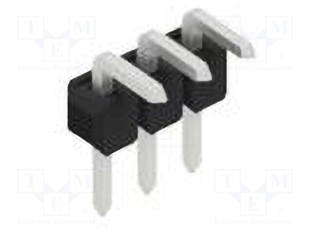 Connector: pin strips; pin header; male; PIN: 3; 2.54mm; THT; 1x3
