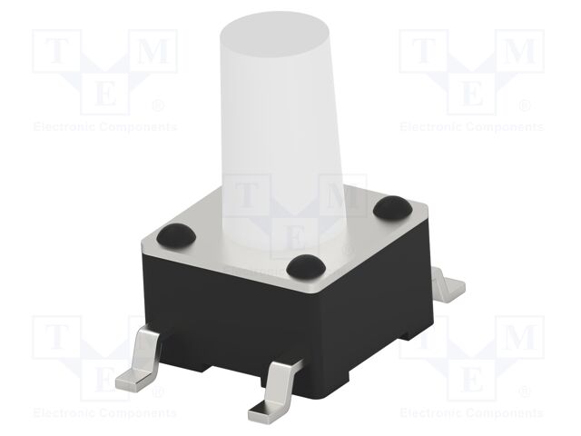 Microswitch TACT; SPST-NO; Pos: 2; 0.05A/24VDC; SMT; none; 2.6N