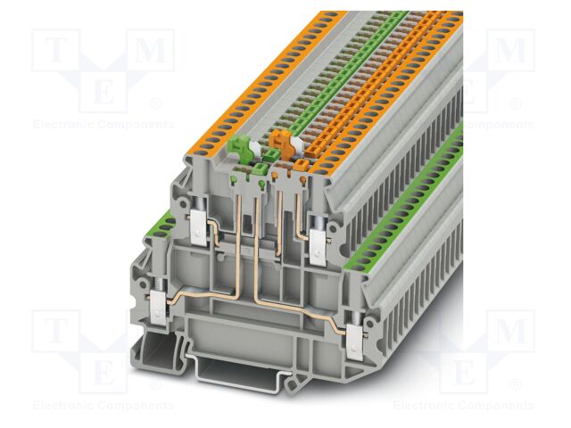 Splice terminal: rail; PA; L: 64.4mm; terminals: 4; W: 5.2mm