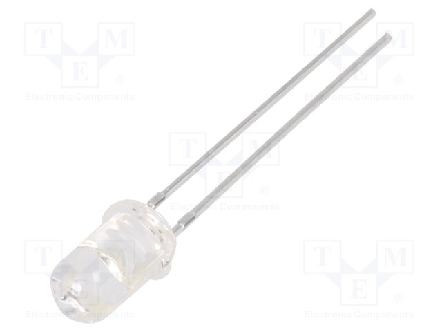 LED; 5mm; yellow; 6000÷10000mcd; 30°; Front: convex; 2÷2.4V; 60mW
