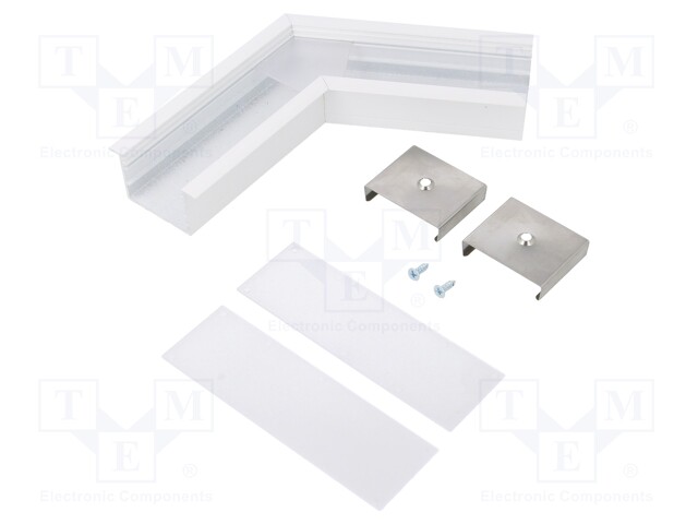 Connector 120°; white; aluminium; Application: VARIO30-07