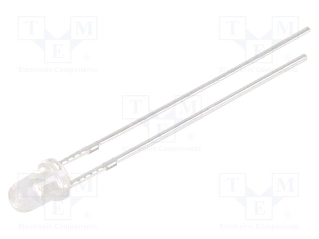 LED; 3mm; orange; 120÷150mcd; 30°; Front: convex