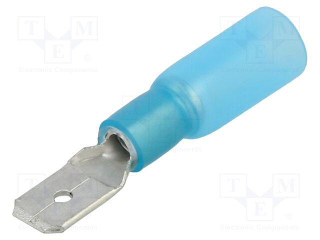 Terminal: flat; 6.3mm; 0.8mm; male; 1.5÷2.5mm2; crimped; for cable