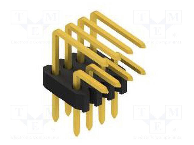 Connector: pin strips; pin header; male; PIN: 8; 1.27mm; THT; 2x4