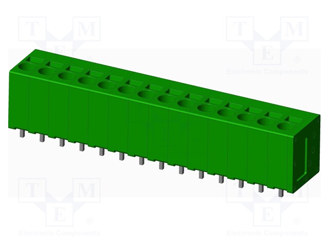 Connector: PCB terminal block; terminal; angled; Plating: tinned