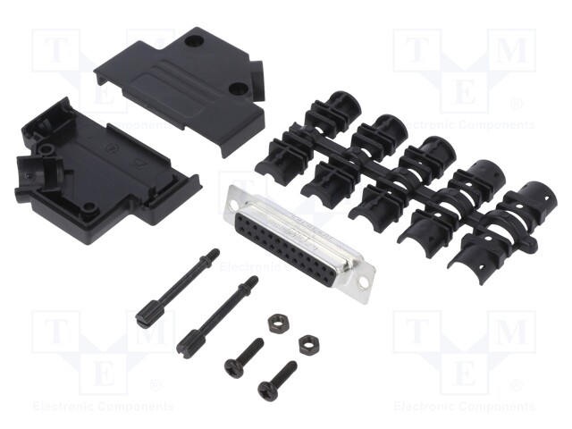 D-Sub; PIN: 25; female; unshielded; angled 45°; soldering; UNC4-40