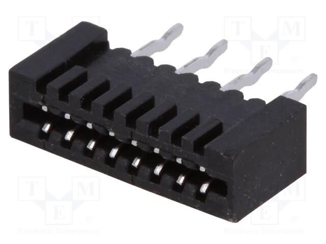 Connector: FFC (FPC); straight; PIN: 8; NON-ZIF; THT; tinned; 1mm