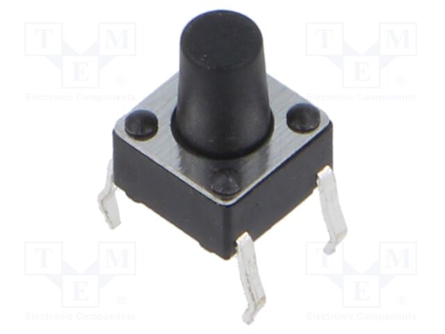 Microswitch TACT; SPST; Pos: 2; 0.05A/12VDC; THT; 1.57N; 6x6x3.5mm