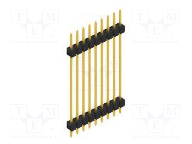 Connector: pin strips; pin header; male; PIN: 9; 2.54mm; THT; 1x9