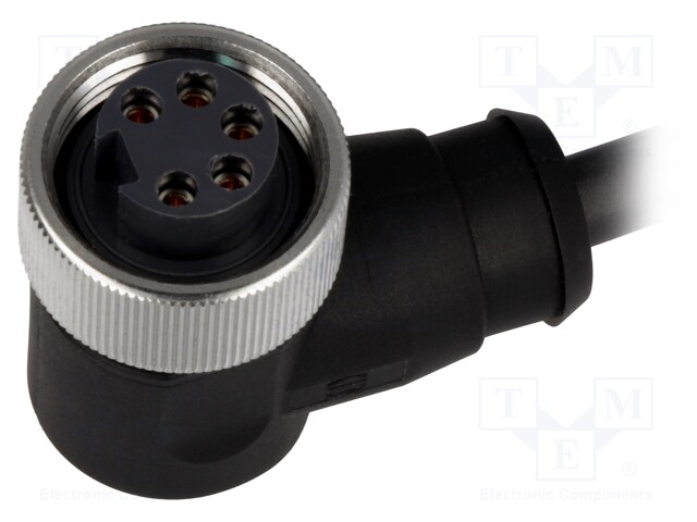 Plug; 7/8"; 10m; female; PIN: 5; angled 90°; with lead; TPU