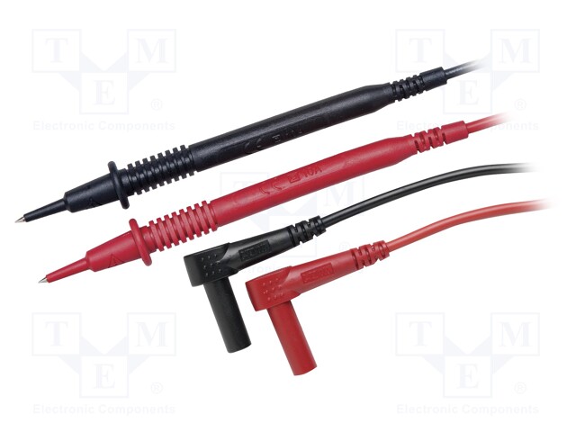 Test lead; Inom: 10A; Quan: 2pcs; black,red