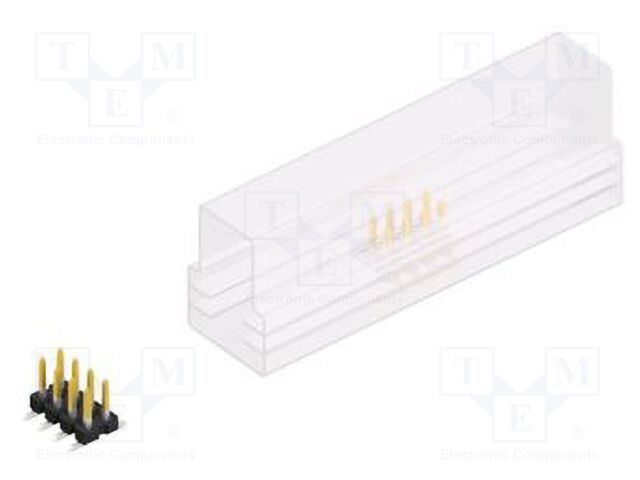 Connector: pin strips; pin header; male; PIN: 8; 2.54mm; SMT; 2x4