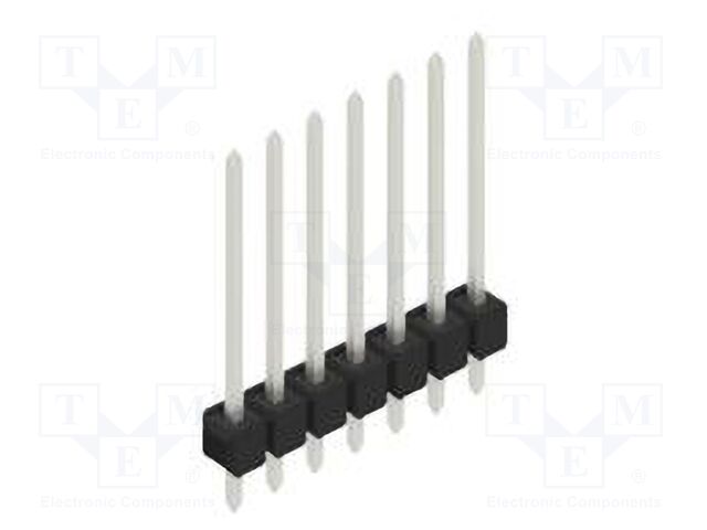 Connector: pin strips; pin header; male; PIN: 7; 2.54mm; THT; 1x7