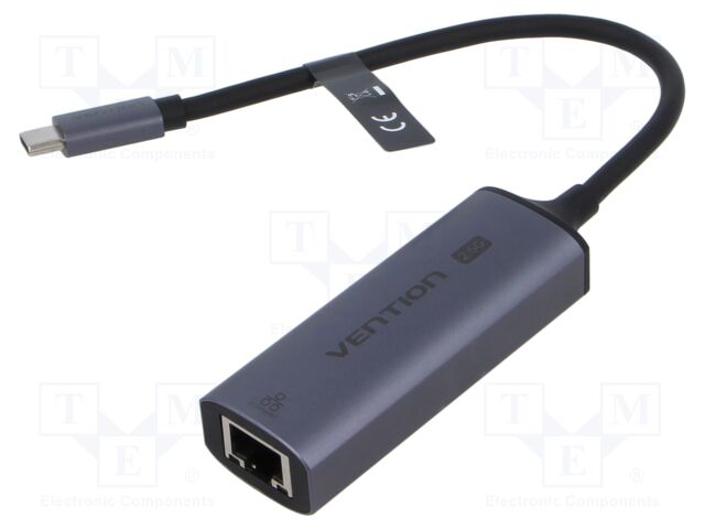USB to Ethernet adapter; 10/100/1000/2500Mbps; grey
