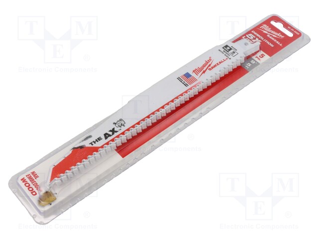 Hacksaw blade; wood,wood with nails; 230mm; 5teeth/inch; 5pcs.