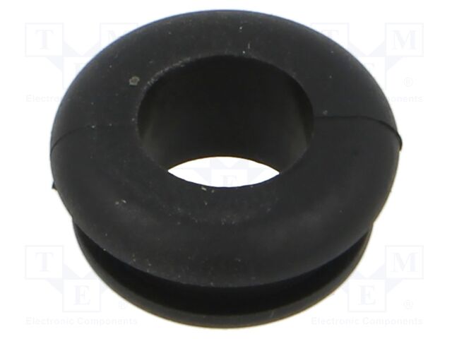 Grommet; Ømount.hole: 15mm; Øhole: 10mm; black; 042100169928; H: 9mm