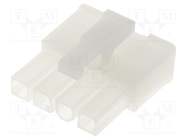 Plug; wire-wire/PCB; female; 4.2mm; PIN: 4; w/o contacts; for cable