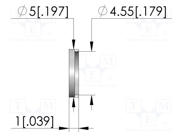 Sleeve for test probe; brass; DS-810; Features: magnetic; L: 1mm