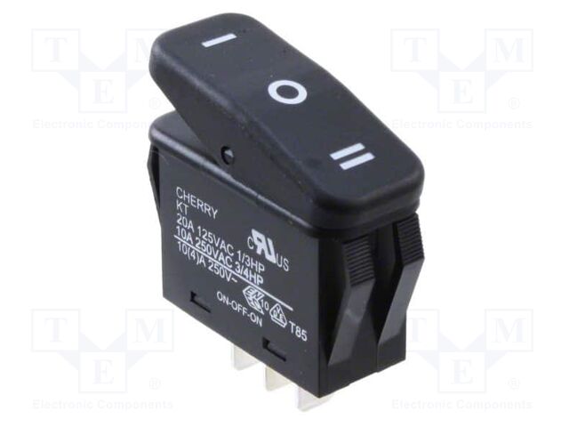 ROCKER; SP3T; Pos: 3; ON-OFF-ON; 10A/250VAC; 21A/14VDC; IP56; none